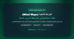 الخرائط الذهنية (Mind Maps): كيفية استخدامها في ربط وحفظ الدروس الصعبة - halelketab banner 486